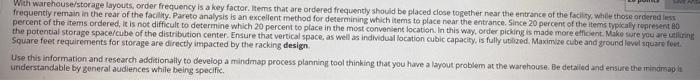 With warehouse/storage layouts, order frequency