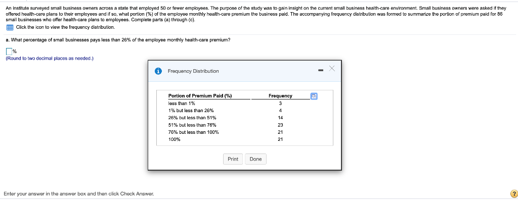 An Institute surveyed small business owners