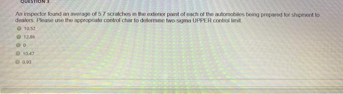 QUESTI An inspector found an average of 57