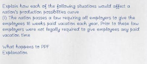 Explain how each of the following situations