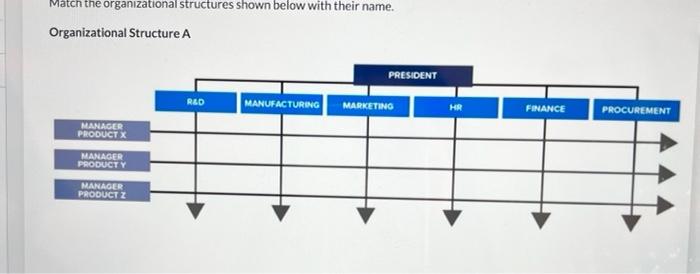 #1) #2 Match the organizational structure to one