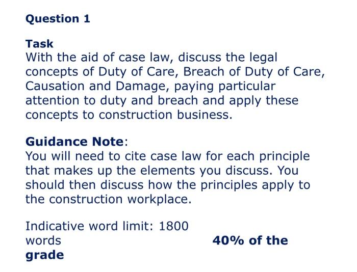 UK law Task With the aid of case law, discuss the