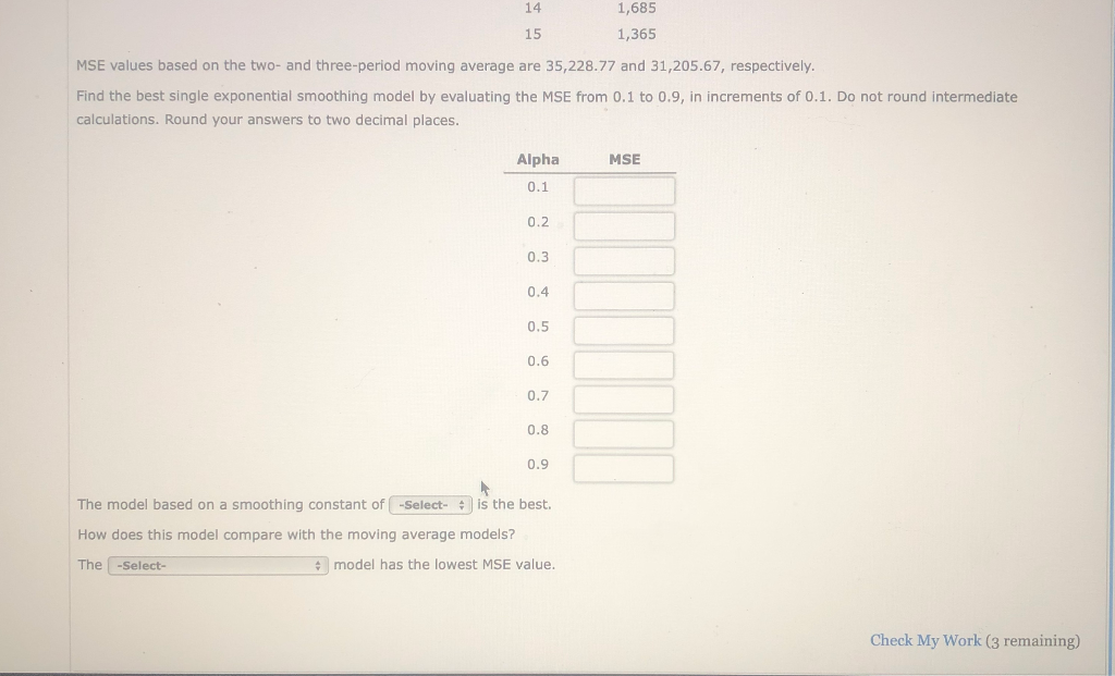 eBook A restaurant wants to forecast its weekly