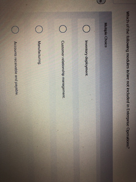 Which of the following modules is/are not