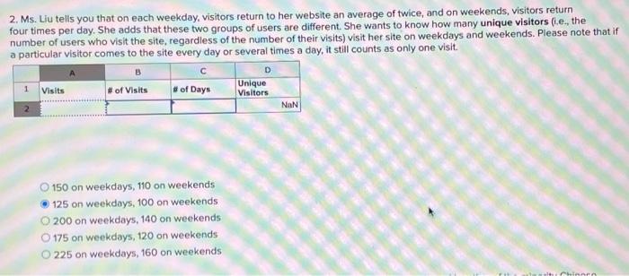 i just need the excel part please! 1. Ms. Liu
