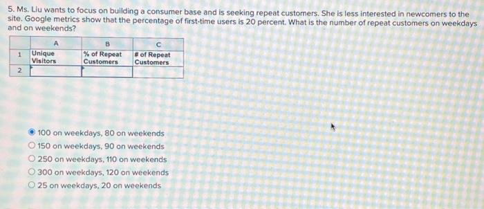 i just need the excel part please! 1. Ms. Liu