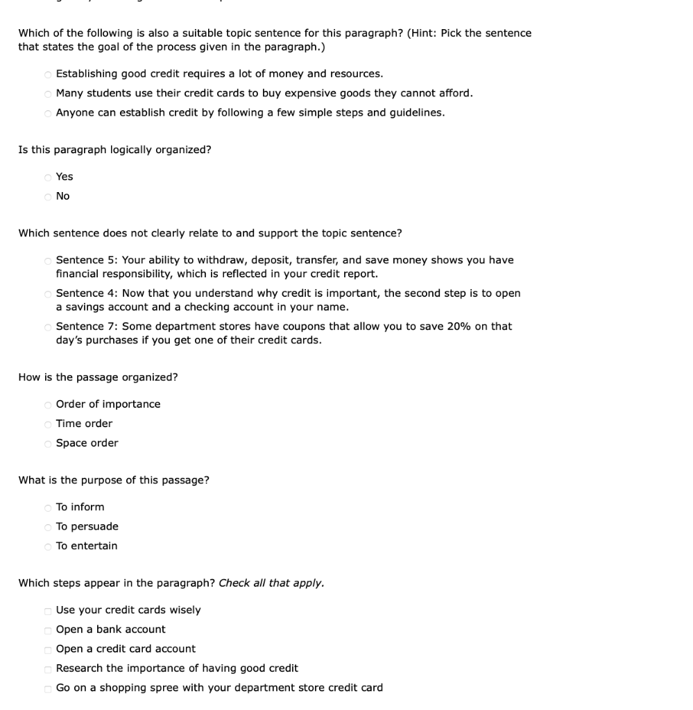 4. Ensuring Paragraph Unity: Check That the