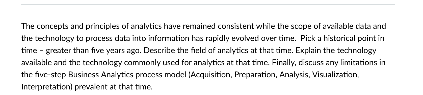 If you can put each answer in bullet points and