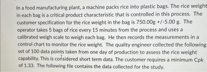 Calculate the Process Capability Ratios: Cp, Cpu,