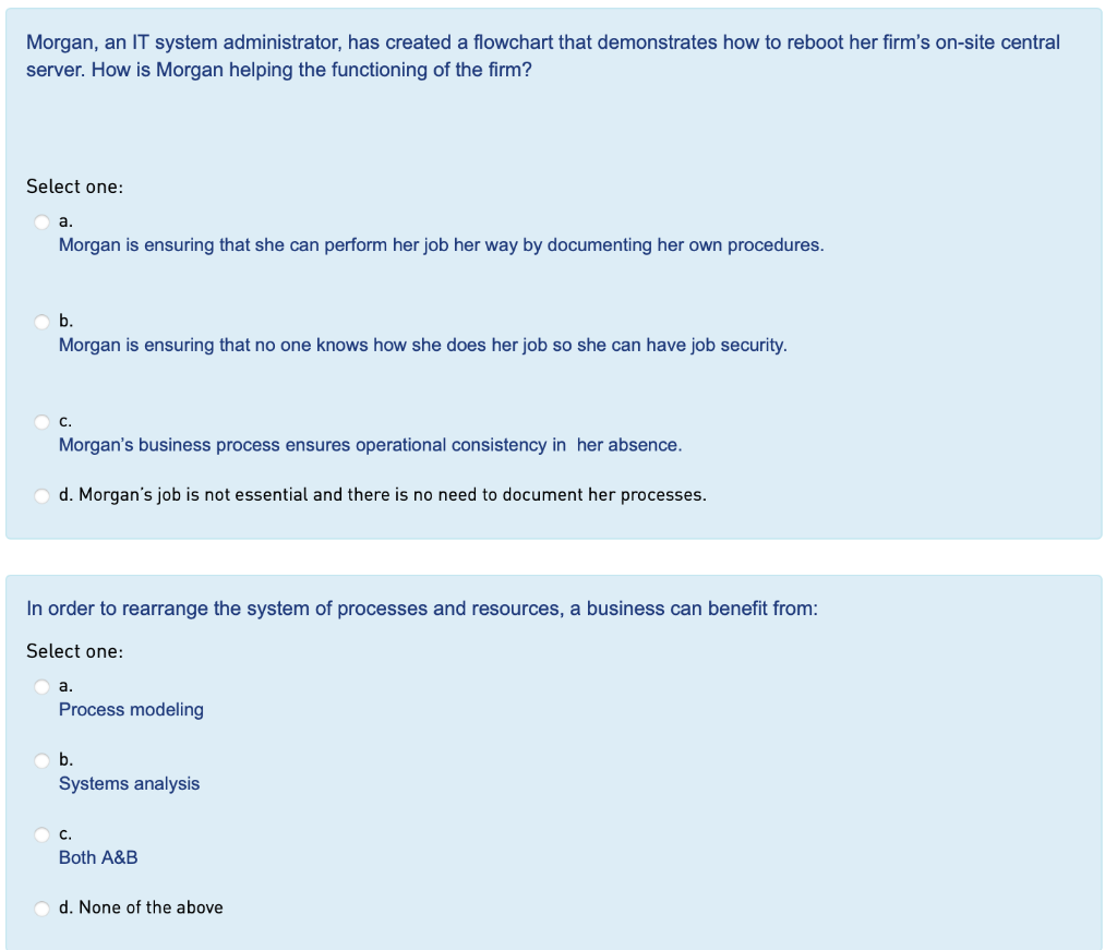 Morgan, an IT system administrator, has created a