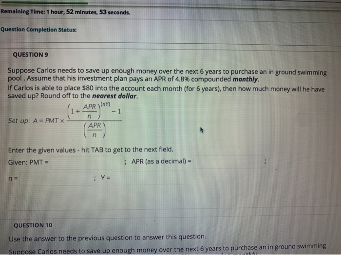 Question Completion Status: QUESTION 11 Use the