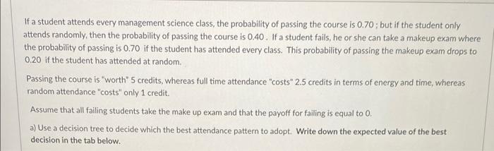 If a student attends every management science