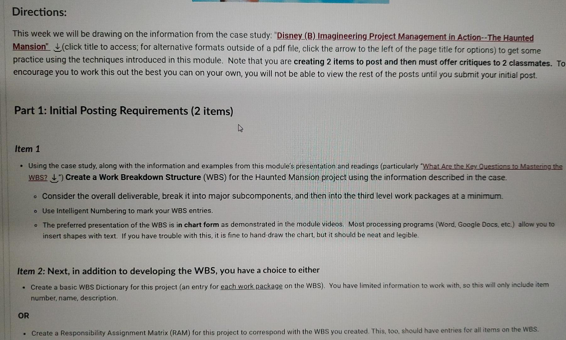 please help Directions: This week we will be