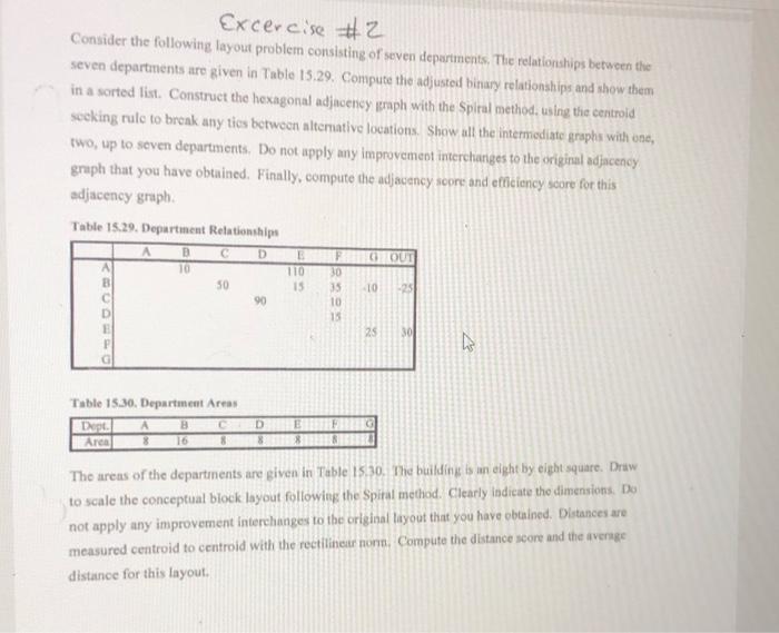 Excercise #2 Consider the following layout