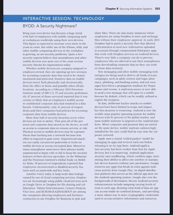 Chapter 8 Securing Information Systems 353