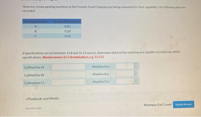 Three ice-cream packing machines at the Creamy