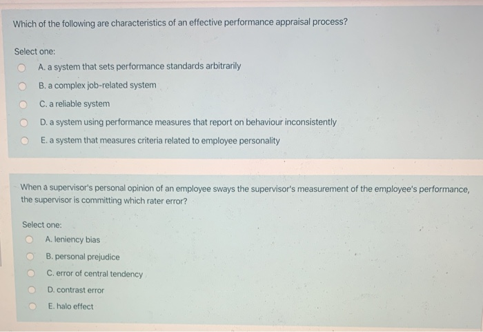 Which of the following are characteristics of an