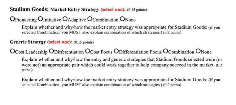 Stadium Goods: Market Entry Strategy (select
