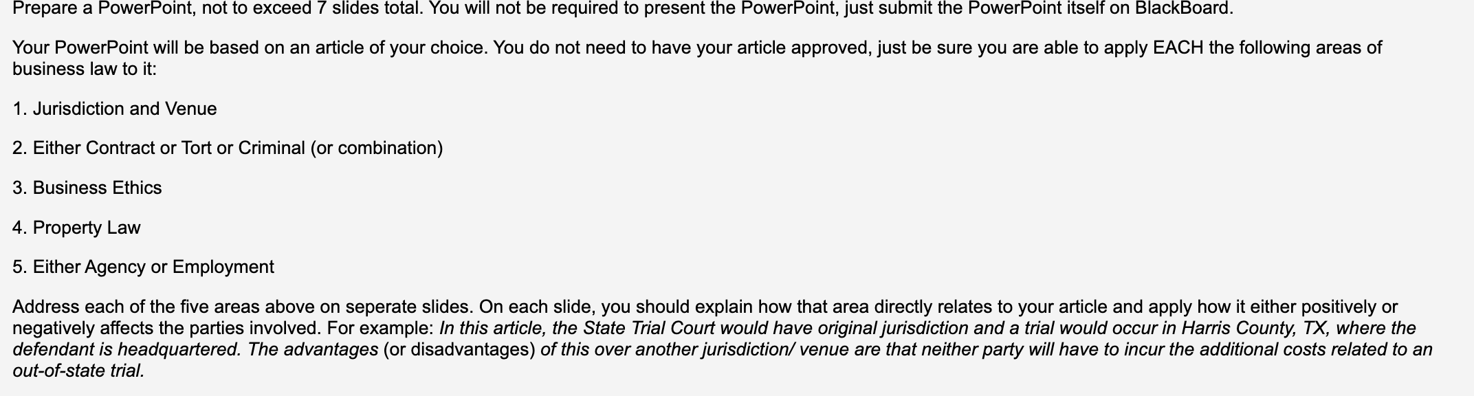 Prepare a PowerPoint, not to exceed 7 slides