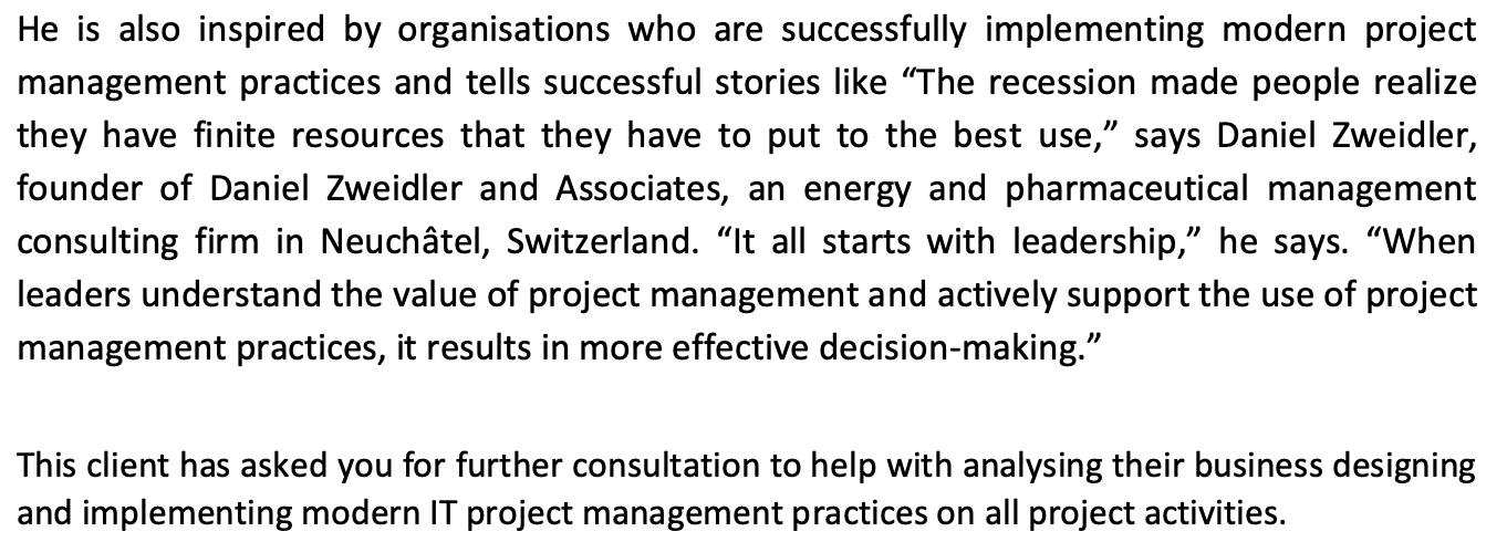 So the question is: Your client is happy with the