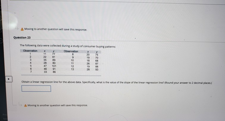 Moving to another question will save this