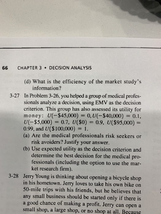 No. 27 66 CHAPTER 3 DECISION ANALYSIS (d) What is