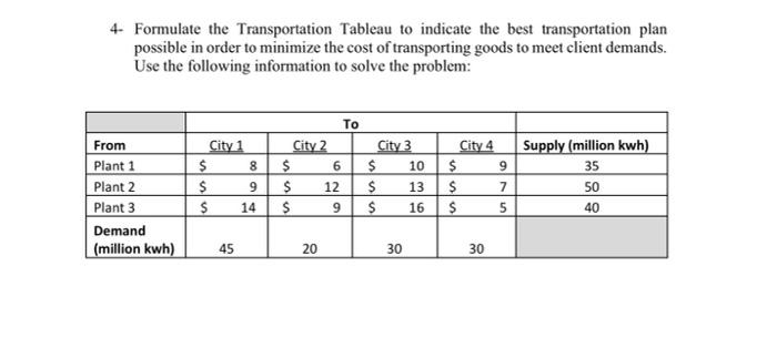 please do not use excel, 4- Formulate the