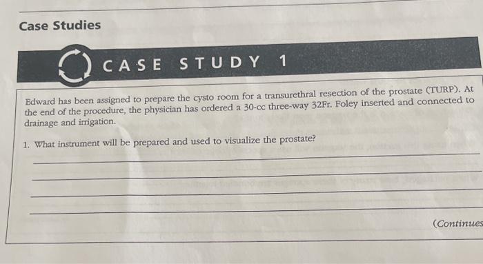 Case Studies CASE STUDY 1 Edward has been