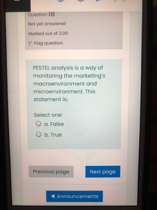 P Flag question A Marketing manager is having a