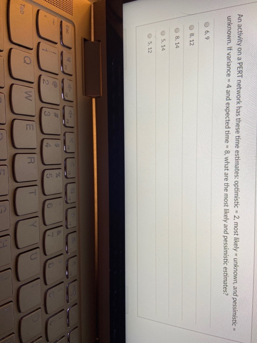 An activity on a PERT network has these time