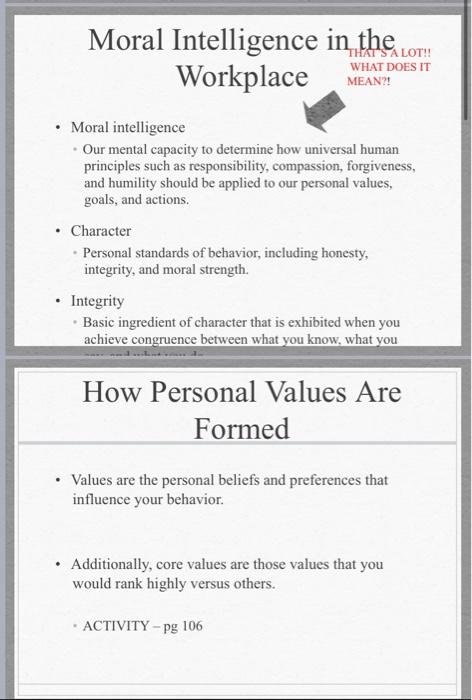 Reflect on your recent behavior. Identify an