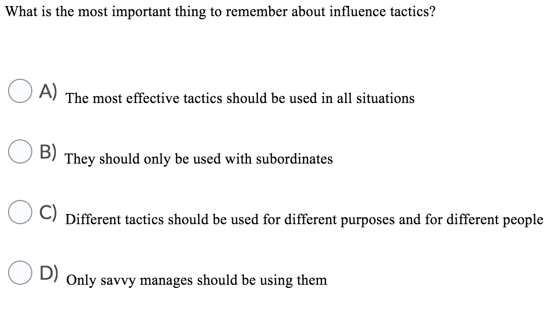 As a management trainee, you are assigned to a