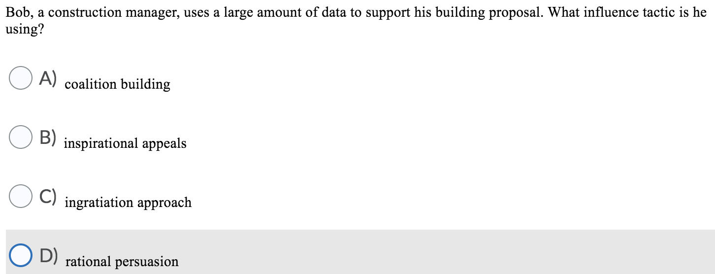 As a management trainee, you are assigned to a