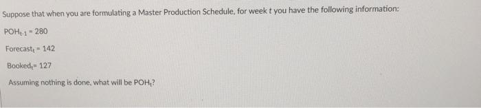 Suppose that when you are formulating a Master