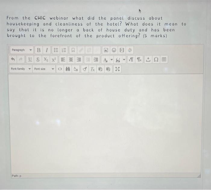 From the CHIC webinar what did the panel discuss