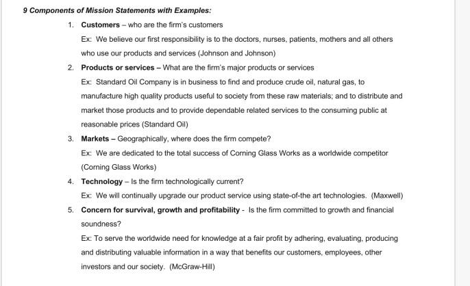 the 9 essential components; nevermind the vision