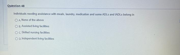 Question 42 Programs that provide education to