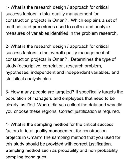 what are Critical success factors in total