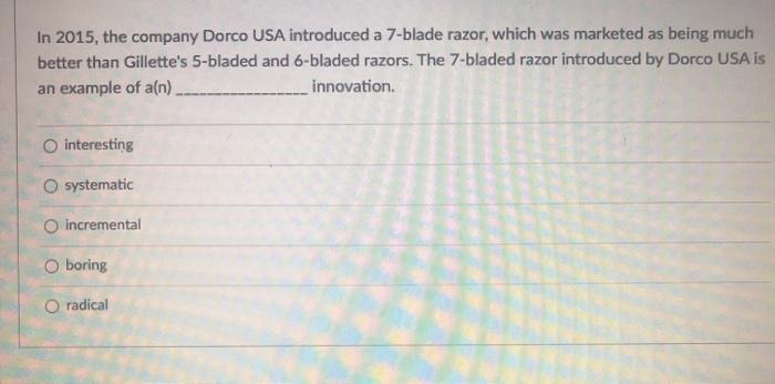 In 2015, the company Dorco USA introduced a