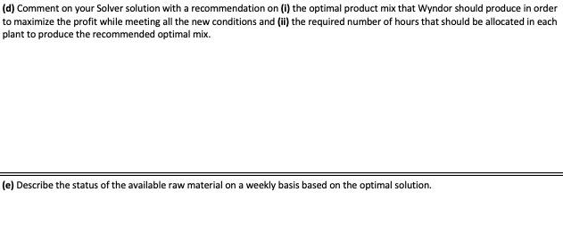 Problem 4. Refer to "The Wyndor Glass Co" case