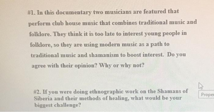 "Shamans in Siberia" #1. In this documentary two