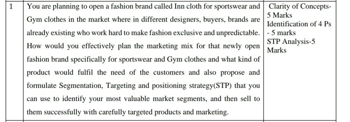 marketing and segmentation questions urgently