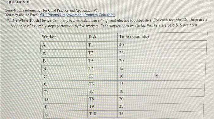 a- what is the labor content in seconds b- what