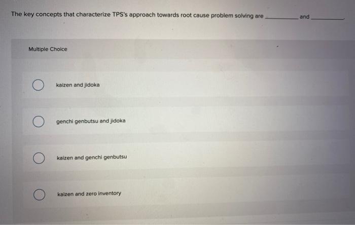 The key concepts that characterize TPS's approach