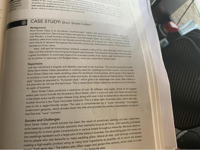 Identifies the qualifications and they task and