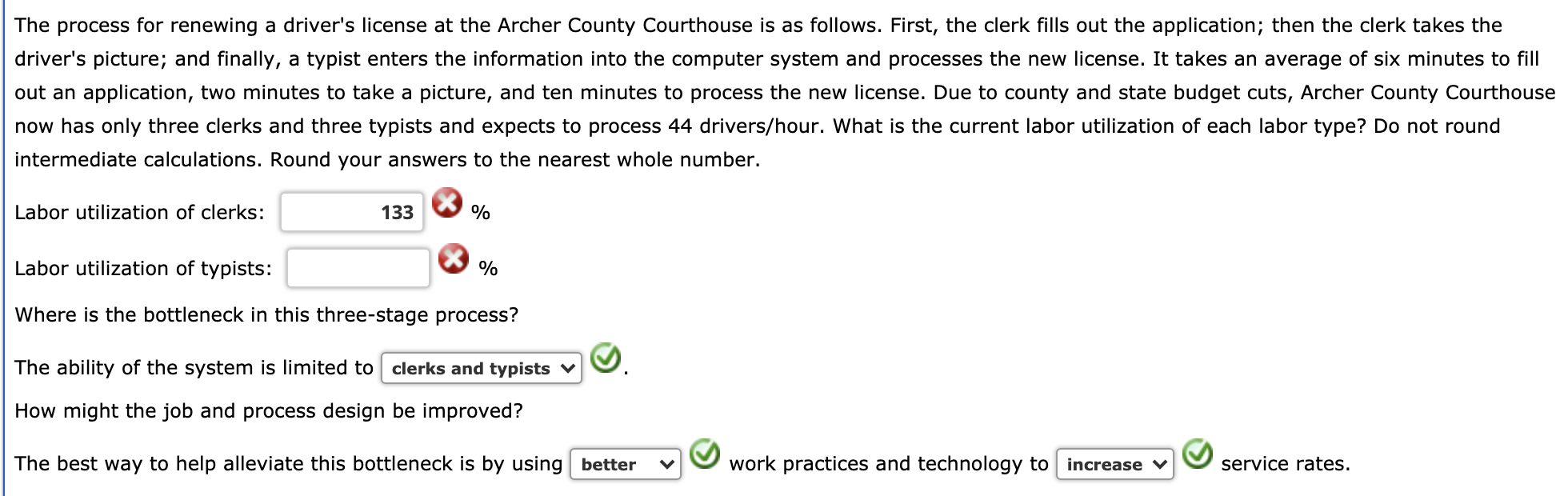 The process for renewing a driver's license at