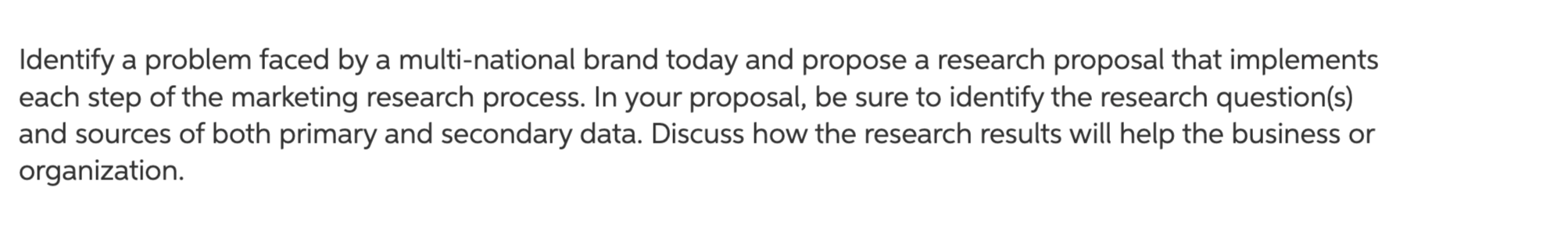 Identify a problem faced by a multi-national