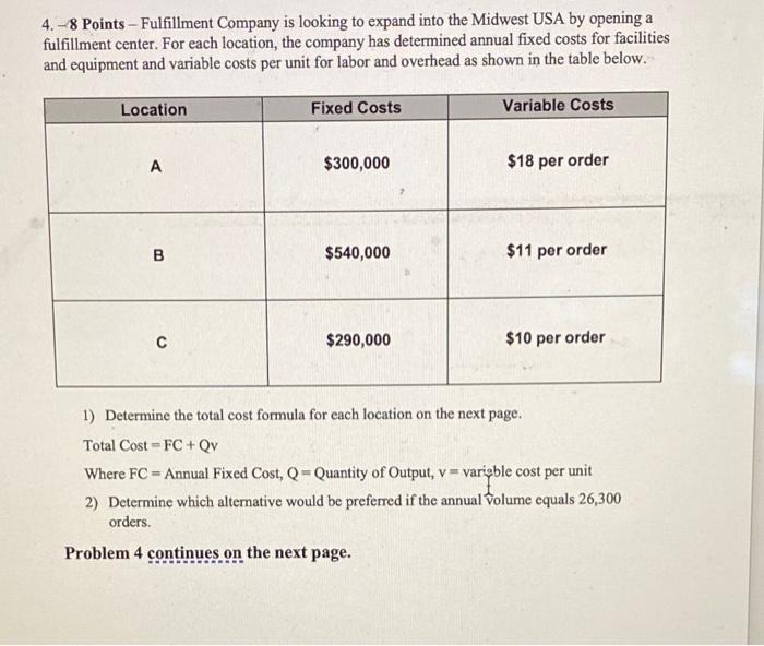 Show any work please, thanks. 4. 8 Points -