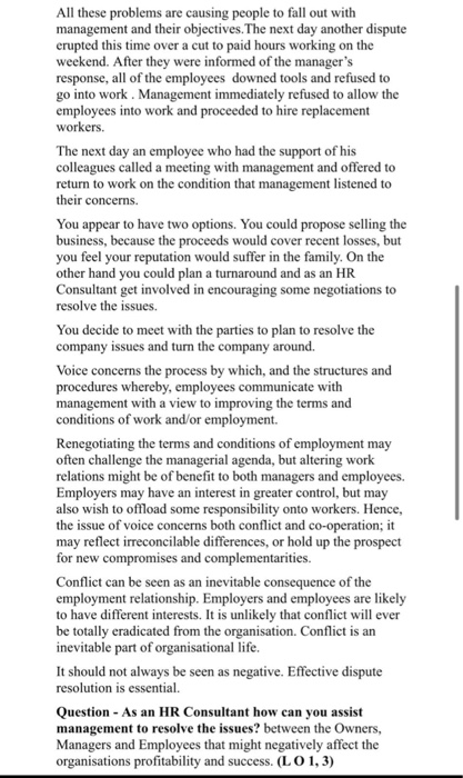 long answer please *3000 words*! The Situation