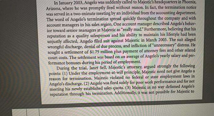 Wrongful Discharge or Simply "Poor Performance"?